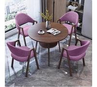 Piccolo tavolo da conferenza con sedie, semplice tavolo rotondo per sala riunioni per ufficio e cucina, design a doppio strato, ideale per riunioni di lavoro e sale da pranzo