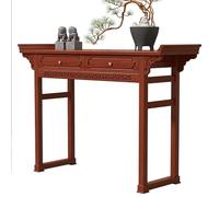 Piccolo Tavolo da Meditazione con Contenitore Tavolo Altare in Bambù per la Meditazione Spirituale Altare Buddista per Case, Templi, Sale Ancestrali, Stile Zen Orientale(Red,175x48x114cm)