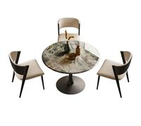 Piccolo tavolo da pranzo rotondo da 3 pezzi e sedie 27.5in / 70 cm per casa piccola, ufficio, reception, sala club e negoziazione