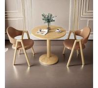 Piccolo tavolo da pranzo rotondo per 2 persone, in legno grigio chiaro, mobili per sala da pranzo o ristorante, design salvaspazio