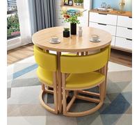 Piccolo tavolo da pranzo rotondo per 4 persone, mobili da cucina compatto da 78,7 cm con 4 sedie, tavolino multifunzionale per sala da pranzo, casa e ufficio conferenze