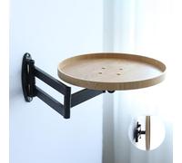 Piccolo tavolo da scrivania da parete, 30 cm, pieghevole, tavolino da caffè pieghevole con ripiano retrattile a 180° staccabile, design ausiliario per camera da letto, bagno, studio, soggiorno