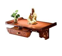 Piccolo Tavolo del Santuario in Bambù Piccolo Tavolo Dells'altare for Spirituale Tavolo per Altare del Buddha Montaggio a Parete per Soggiorni Studi Ingressi Uffici(60x30x20cm/23.6x11.8x7.9in)