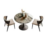 Piccolo tavolo rotondo e sedia set 31.4in / 80 cm per sala da pranzo, ufficio, reception, negoziazione e sala club