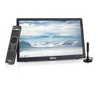 Piccolo televisore portatile da 14 pollici per camper, cucina, camera da letto, da utilizzare con supporto TV o montaggio a parete, include batteria integrata e caricabatteria da auto per barca