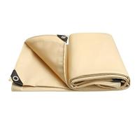 Piccolo telo telone 500g/m² teloni resistenti, Telo impermeabile beige 1m x 2m 2m x 2m telo di copertura con occhielli per giardino campeggio all'aperto capannone pollaio conigliera copertura(1x1.5m)
