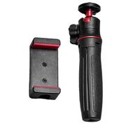 Piccolo treppiede portatile per telecamere Vlog Caratteristica Design estensibile a 4 sezioni con supporto a morsetto per telefono treppiede portatile in lega di alluminio nero