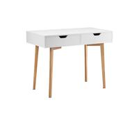 Piccolo Ufficio con Cassetti per Camera-Duoku- Tavolo da Studio in Legno Semplice per Disegnare-Leggere e Scrivere- Ufficio Rettangolare in MDF