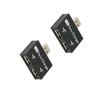 Piccolo USB 2.0 Extender Doppia Porta Batteria Pack Centro di Trasferimento Dati per Computer Macchina da Scrivere U Disk Centro Denso Ricarica Trasferimento Dati Espansione