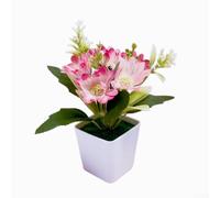 Piccolo vaso artificiale per margherite, 17 cm, per casa, ufficio | Petali realistici, colori vivaci, consistenza delicata, aspetto naturale, non appassiscono mai