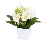 Piccolo vaso artificiale per margherite, 17 cm, per casa, ufficio | Petali realistici, colori vivaci, consistenza delicata, aspetto naturale, non appassiscono mai