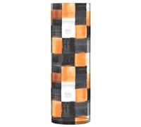 Piccolo vaso da fiori arancione e nero a scacchi di bufalo in plastica 30 cm estetico trasparente alto vaso per centrotavola libreria decorazione matrimonio