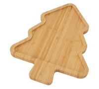 Piccolo Vassoio Natalizio in Bambù a Forma di Albero di Natale - Tagliere per Salumi e Formaggi, Piatti da Portata in Legno, Decorazioni per Tavola delle Feste 30x22x1,5 cm