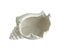 Piccolo Vassoio per Gioielli a Forma di Conchiglia in Ceramica Bianca Pratica Ciotola per Chiavi Adatta per Ufficio o Soggiorno