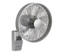 Piccolo Ventilatore da Parete con Telecomando Airos Eco Design Argento 5 Livelli