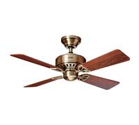 Piccolo Ventilatore da Soffitto Con Cavo Tiro Hunter Bayport 107 CM Ottone Antik [EEK: Non valutato]