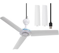 Piccolo Ventilatore da Soffitto USB 19.7 " Portable Hanging Fans per Power Bank Indoor Outdoor RV Camera da Letto Desk Barca Coop Tenda di Viaggio Canopy Cubicle Mini 3 Lame Ventilatore Silenzioso