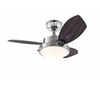 Piccolo Ventilatore Lampada Westinghouse Wengue 76 CM Cromo con Interruttore