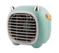 Piccolo ventilatore portatile alimentato tramite USB per desktop, funzionamento silenzioso con angolo regolabile per un flusso d'aria mirato, compatto e risparmio energetico (verde)