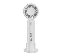 Piccolo Ventilatore, Ventilatore Personale Ventilatore Da Tavolo Ventilatore Manuale Ricaricabile Batteria Da 2000 MAh 3 Velocità Per Il Viaggio Verso Casa Compatto,Viaggi(White)