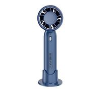 Piccolo Ventilatore, Ventilatore Personale Ventilatore Da Tavolo Ventilatore Manuale Ricaricabile Batteria Da 2000 MAh 3 Velocità Per Il Viaggio Verso Casa Compatto,Viaggi(Blue)