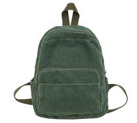 Piccolo Zaino Casual, Zaino In Velluto A Coste Portafoglio Donna, Mini Carino Stile Retrò Casual Zaino Leggero Borsa A Libro (Verde,28 * 26 * 11 cm)