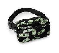 Piccolo zaino, portatile, decorativo alla moda con tracolla regolabile per uomini e donne, banconote americane