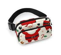 Piccolo zaino, portatile, decorativo alla moda con tracolla regolabile per uomini e donne, simpatico cartone animato Babbo Natale.