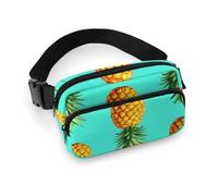 Piccolo zaino, portatile, decorativo alla moda con tracolla regolabile per uomo e donna, motivo: pini tropicali capovolti