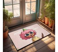 Piccolo zerbino per custodire ogni momento festivo: un gioioso saluto di Natale! Zerbino per la casa e portico per porta d'ingresso all'aperto (65 x 90 cm)
