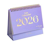 piccolos Calendario Da Scrivania 2026 | Quaderni Con Layout Griglia Grande E 2 Adesivi - Calendario Per Ragazze | Per Casa Lavoro Studio Scuola Vacanze Viaggi Quotidiano Asilo Festa Giorni Feria