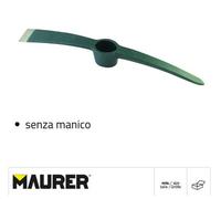 PICCONE MAURER - PUNTA E ZAPPA - ACCIAIO FORGIATO senza manico da 1,500kg