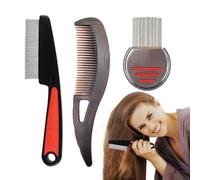 Pice pettine con denti fini - pennello cuoio capelluto ergonomico per la cura dei capelli di precisione | Strumento sanitario compatto e portatile per familiari, amici e esigenze di toelettatura a cas