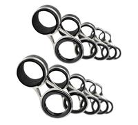 Piceioep 10Pcs Acciaio Inox Telaio Anelli Ceramica Canna Da Pesca Punta Kit di Ricambio Canna Da Pesca Occhi Rod Anelli Guide Set di Riparazione
