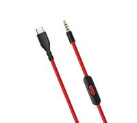 Piceioep Cavo prolunga uditivo professionale Tipo C Porta da 3, 5 mm per cuffie da gioco Migliora la durata e la portabilità Cavo sostitutivo per cuffie in PVC