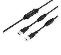 Piceioep Cavo ripetitori USB 2.0 10 m 15 m per connessione scanner stampante con cavo prolunga stampante con miglioramento dei segnali attivi