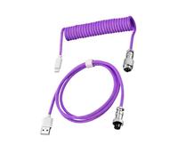Piceioep Cavo USB A a C Intrecciato per tastiere Personalizzate Dotato Bobine estensibili e trasferimento segnali stabili Cavo a Spirale per Tastiera