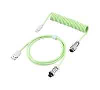 Piceioep Cavo USB A a C Intrecciato per tastiere Personalizzate Dotato Bobine estensibili e trasferimento segnali stabili Cavo a Spirale per Tastiera