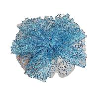 Piceioep Collana a catena in corda cerata, con grande fiocco in pizzo, con paillettes, collarino con fiocco