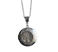 Piceioep Collana artistica con triquetra e albero progettata con uno scomparto segreto per i ricordi Collana in lega permanente