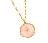 Piceioep Collana con croci a goccia smaltate vibranti alla Lunghezza regolabile 45 cm Lega Disegni confortevoli Gioielli religiosi alla Collana comoda da indossare ogni giorno