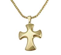 Piceioep Collana con croci placcate in oro alla Collana gioielli con catena religiosa alla, ideale per regali e occasioni speciali Elegante ciondolo con croci