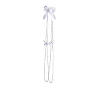 Piceioep Corda per lacci da matrimonio cattolico per cerimonia con accento garofano bianco argento Regalo nuziale Cavo per cerimonia matrimonio Accessorio religioso Lacci eleganti