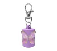 Piceioep Elegante custodia trasparente per balsamo per labbra a farfalla trasparente Organizer portatile per uso quotidiano Accessori portachiavi Elegante custodia per balsamo per labbra a farfalla
