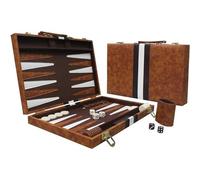 Piceioep Giochi da Tavolo Backgammon Portatile con Design Compatto e Pieghevole e Maniglia per Trasporto, Ideale per l ' intrattenimento Viaggio, educativo