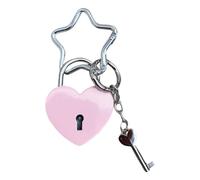 Piceioep Portachiavi per borsa alla a forma cuore con ciondolo per borsa dal design unico con gancio a stella, perfetto per l ' uso quotidiano Portachiavi multifunzionale in metallo