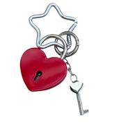 Piceioep Portachiavi per borsa alla a forma cuore con ciondolo per borsa dal design unico con gancio a stella, perfetto per l ' uso quotidiano Portachiavi multifunzionale in metallo