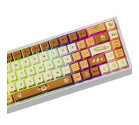 Piceioep Profilo Originale Design Bread Bear Copritasti PBT 74 Trasparenti con Incisione Laterale Adatta a tastiere più Dimensioni Profilo Originale