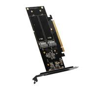 Piceioep Scheda espansione PCIe 5.0 X16 NVMe Supporto Raid 0/1 / 5 e 4 capacità unità per Migliorare Le Prestazioni dei sistemi Scheda velocità