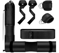 Piceioep Set Completo Cuscinetti per bilancieri per spinte ' Anca con Cinturini alla Caviglia Resistenza per Fascia trazione per Allenamento Fitness per la Parte Inferiore del Corpo Fitness